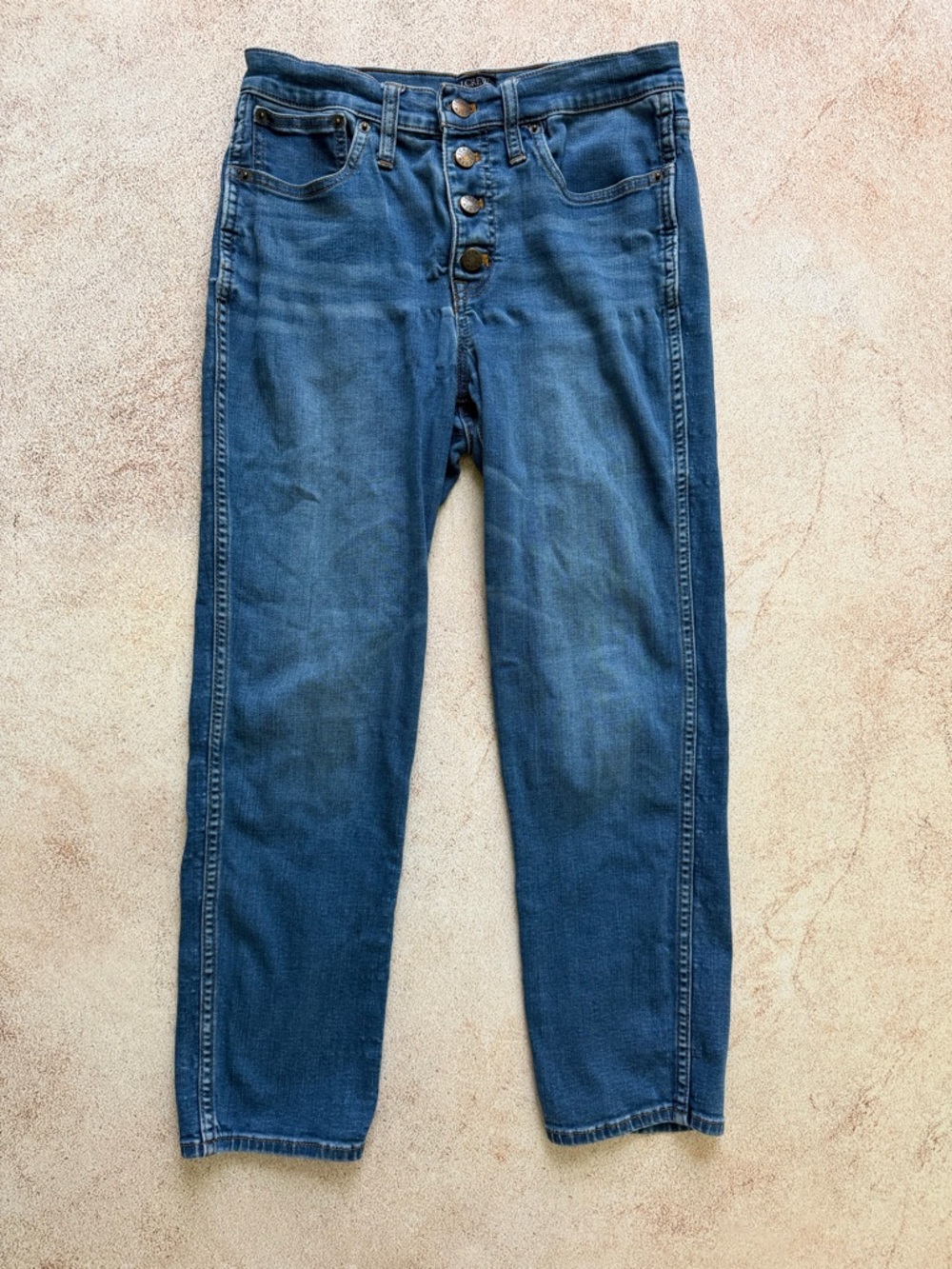J. Crew Straight-Leg Jeans in Medium Blue